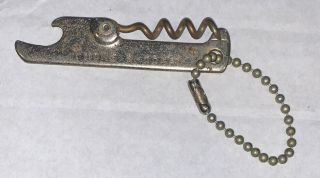 Vaughan Indorante’s Liquor Store Il Cork Screw Bottle Can Opener Keychain Ring