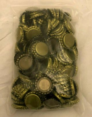 200 Uncrimped Gold Bottle Crown - Caps For Capping Home Brew Beer Brewery