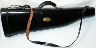 Vintage Takedown Hard Leather Rifle / Shotgun Gun Case 29.  5 " W/ Brass Plate