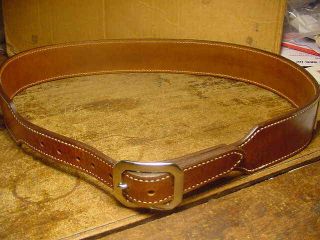 Brown Leather Cartridge Gun Belt Xl Size Approx.  45 - 52 " Vg,