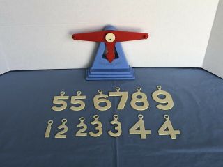 Vintage Add - A - Count Child’s Guidance Number Scale Toy 1950’s Math Add Subtract