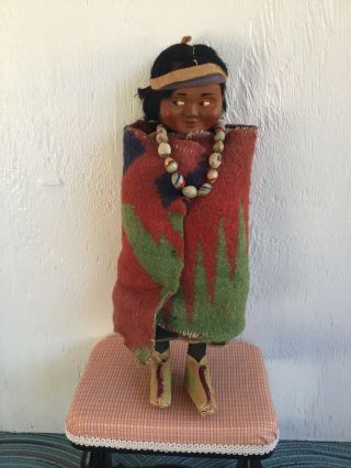Vintage Skookum Bully Good Doll,  Native American Indian Girl
