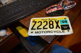 2009 Jersey Motorcycle Cycle License Plate - Z228x