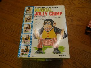 Vintage Daishin Musical Jolly Chimp Toy Story Monkey Early Issue W/ Box Read