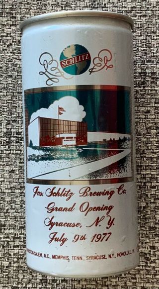 Schlitz Brewery Grand Opening Syracuse,  Ny Beer Can.