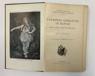 Unwritten Literature Of Hawaii The Sacred Songs Of The Hula 1909 Art Plates