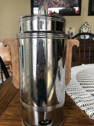 Vintage ART DECO Chrome Manning - Bowman Coffee Pot Urn Percolator - 2