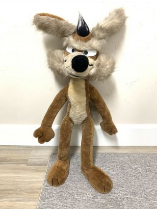 Vintage 1971 30 " Wile E Coyote Mighty Star Wired Poseable Plush Warner Bros