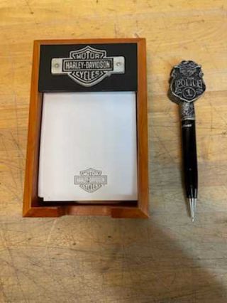 Harley Davidson Police Pen And Paper Set
