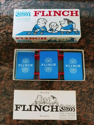 Vintage 1963 Flinch Card Game By Parker Brothers Complete With Instructions