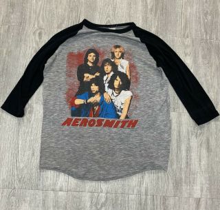 Aerosmith Vintage 1984 Back In The Saddle Tour Concert T - Shirt Xs/small 80 