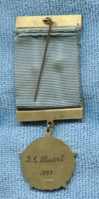 Freemasons Homes of Victoria Life Governor Medal Badge Stuart 1953 R - 60 2