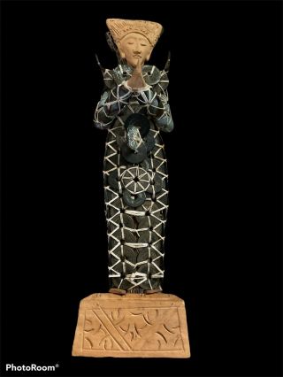 Hand Carved Balinese Kepeng Dewi Sri Rice Goddess Statue