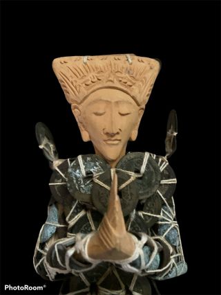 Hand Carved Balinese Kepeng Dewi Sri Rice Goddess Statue 2