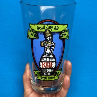 Rogue Dead Guy Ale Oregon Brewed 16oz Pint Glass Craft Beer Maibock