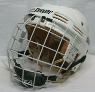 Vintage Cooper Hh 3000 L Hockey Helmet White Size S,  Jofa 480 L Face Mask Cage