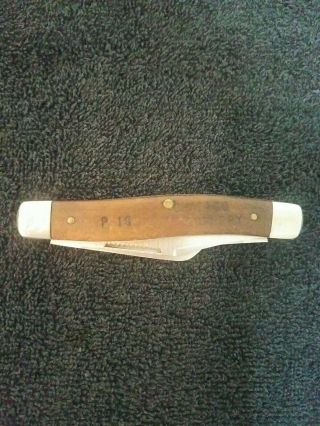 Vintage Chicago Cutlery P16 Pocket Knife 3 Blades With Case And Sharpener