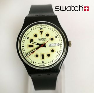 Vintage 1989 Collectible Swatch Gb712 Kailua Diver Unisex Quartz Watch