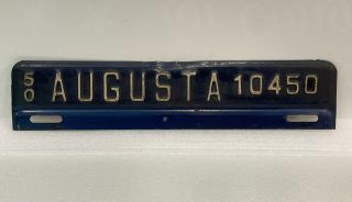 1950 Augusta Georgia City License Plate Topper.  :10450.  Georgia License Plate