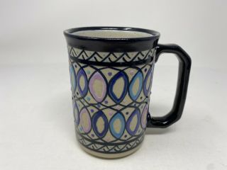 Javier Servin Ceramica Mexico Hand Painted Paint Decorated Ceramic Mug Pristine