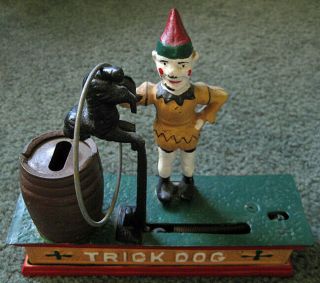 Trick Dog Cast Iron Mechanical Bank As Found