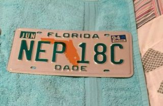 Vintage Us Florida License Plate With 1994 Expired Sticker More Plates Listed