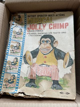 Vintage Battery Operated Musical Jolly Chimp Not