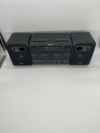 Sony CFS - W430 Radio Cassette Corder Boombox Black Vintage 2
