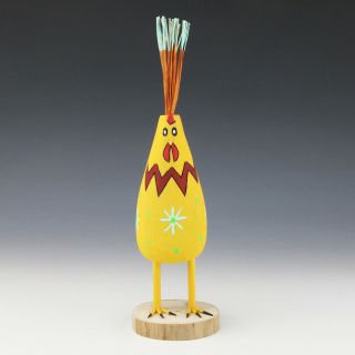 Native American Navajo Folk Art Chicken By Ray & Orleen Lansing