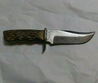 Vtg Schrade Made In Usa 171 Uh Fixed Blade Hunter Knife - No Sheath,  Knife Only