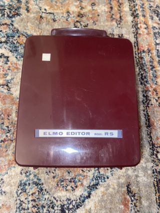 Vintage Antique Elmo Film Editor Portable Model Rs With Cord Case 8mm 8