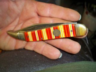 1988 REMINGTON R1615 CANDY STRIPE SINGLE BLADE TOOTHPICK POCKET KNIFE 2