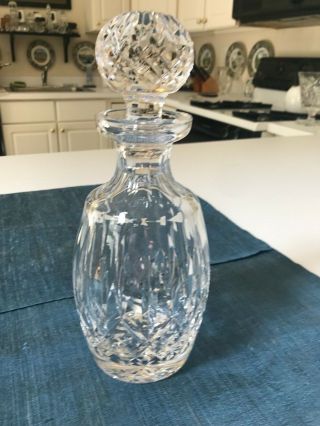 Vintage 10 3/8 " Waterford Lismore Cut Crystal Spirit Decanter W/cut Stopper