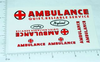 Nylint Ford Econoline Van Ambulance Stickers Ny - 034