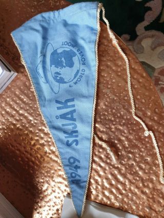 Vintage Scout Pennant/flag - - Norge 1949 - - World Rover Moot