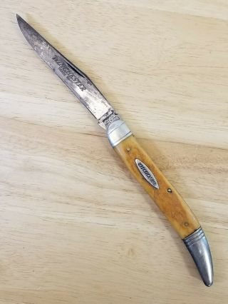 Winchester Trademark Usa 1998 Toothpick Knife - Bone Handle