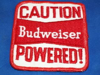 Vintage Caution Budweiser Power Patch