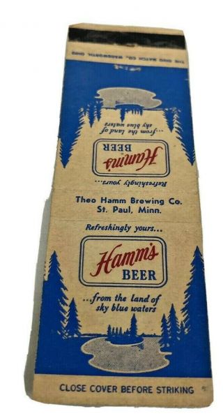 Vintage 40’s Matchbook Cover Hamm’s Beer
