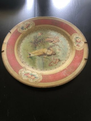 1905 Tin Tray CHERUBS CUPIDS Vienna Art Plate 10 