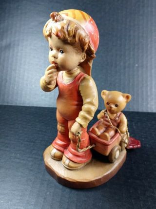 Vintage Anri Sarah Kay " Finding Our Way " 1877/2000 6 1/2 " Made In Italy Design