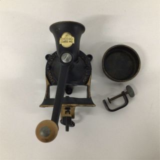Vtg Spong No.  1 Cast Iron Coffee Mill Grinder Black Made In England 568