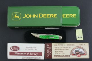 Case Xx 2003 610096 John Deere Green Bone Tiny Toothpick Pocket Knife 1633