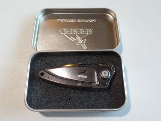 Gerber Italy Limited Edition Trendy Wood Handle Fine Edge Knife In Tin Box