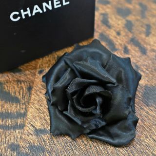 Chanel Cc Black Rose Pin Brooch Vintage Corsage Accessories 6893a Rise - On