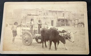 Vintage 1880s Southwest Us Pueblo Indians Native Americans Mounted Photo 4 Bb