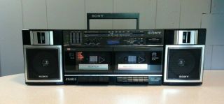 Vintage Sony Cfs - W360 Dual Cassette Boombox,