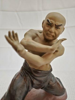 Vintage Shiwan Artistic Ceramic Factory Mud Man Kung Fu Figurine