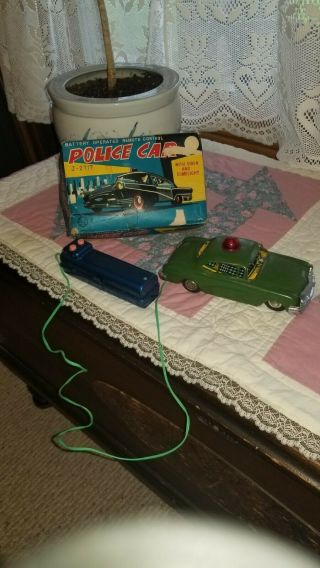 Marx Battery Operated Remote Control Police Car J - 2717