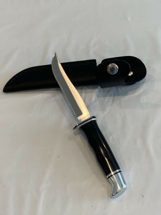 Buck Knives 105 Pathfinder Black Phenolic Fixed Blade Knife With Sheath No Box