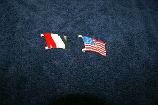 Vintage Marx Wwii Battleground Playsets German And American Tin Flags